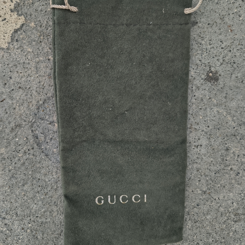 Gucci Dark Green Suede Pouch